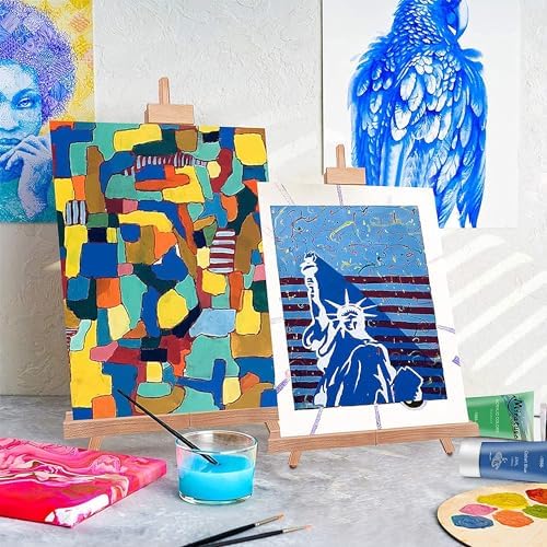 Miratuso 2 Pack A-Frame Painting Easel Portable Foldable Travel Stand