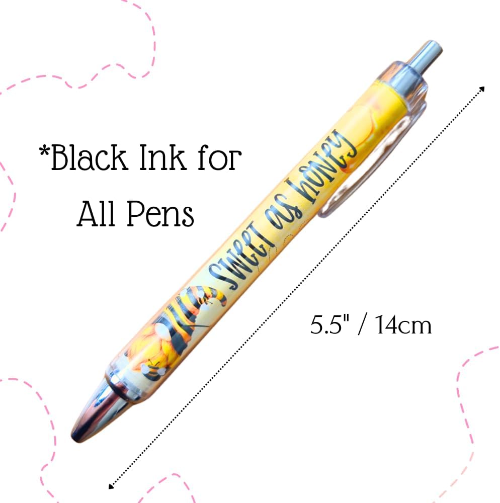 8PCS Bee Themed Ballpoint Pens Set