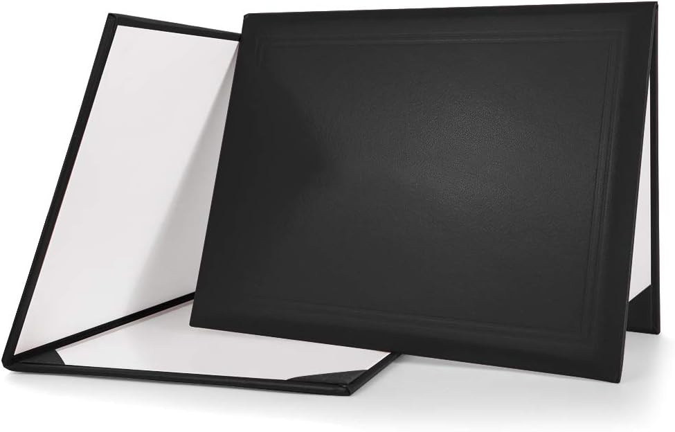Graduation Mall 85x11 Inch Padded Diploma Cover Certificate Holder Black 1 Pack