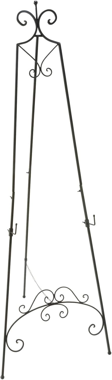 Tripar 65 Inch Metal Black Easel for Art and Display