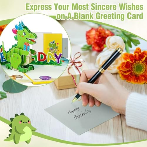 FaCraft Dinosaur Musical Birthday Card with Light and Music