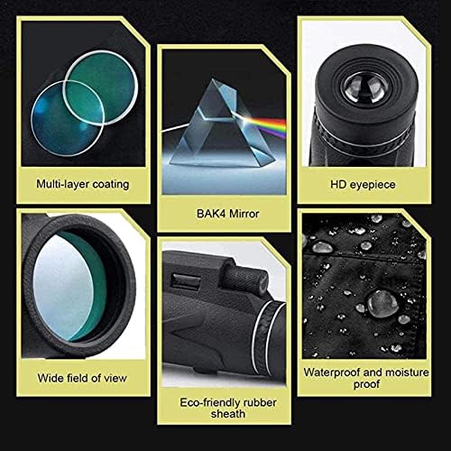80X100 Magnification Waterproof Camping Monocular Telescope
