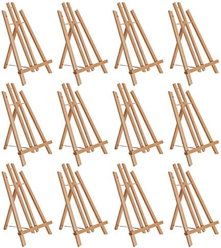 US Art Supply 14 Inch Medium Tabletop Easel Pack of 12