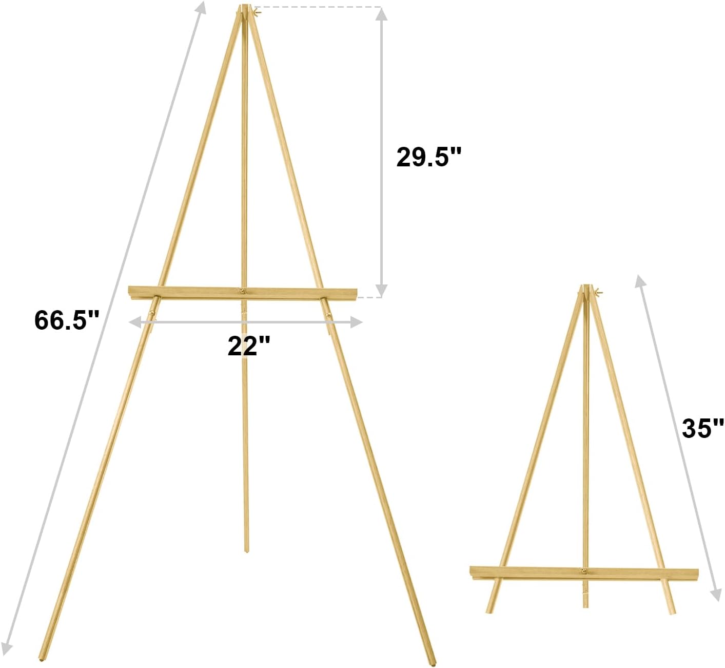 Falling in Art 65 Inch A-Frame Easel Stand with Adjustable Canvas Holder