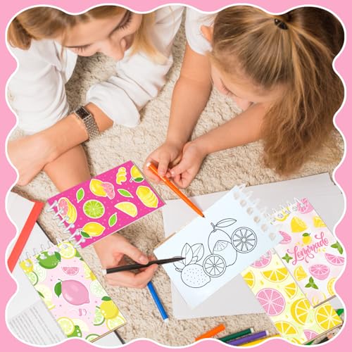 Lemon Mini Spiral Notebooks 24 Pcs Party Favors