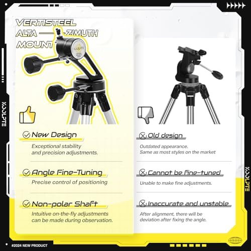 Koolpte 90mm Aperture Telescope with AZ Mounting Base and Phone Adapter