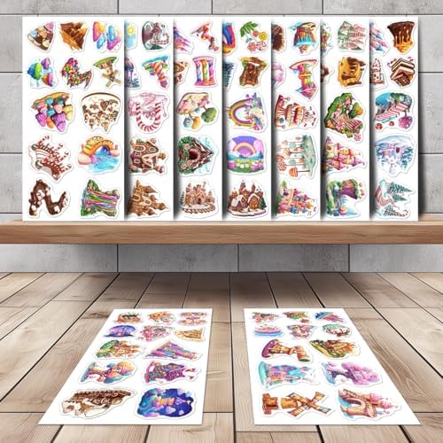 108 PCS Candyland Stickers for Kids Crafts and Party Favors