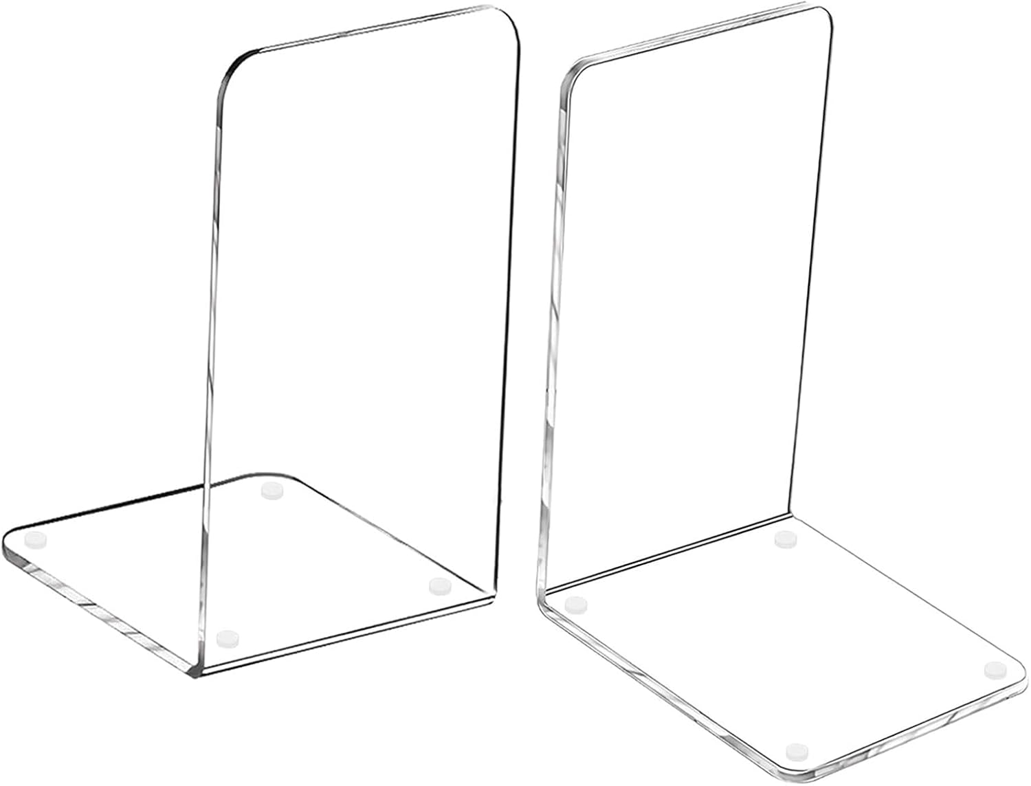 MerryNine Clear Book Ends 2pcs for Heavy Books
