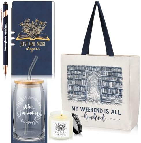 Book Lovers Gifts Set of 5 for Women Blue