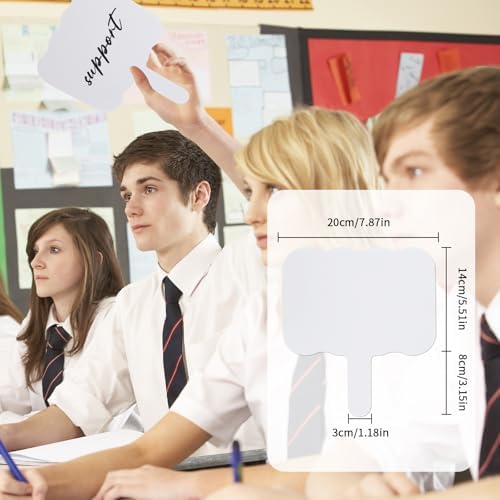 Seajan 200 Pcs Dry Erase Answer Paddles Double Sided