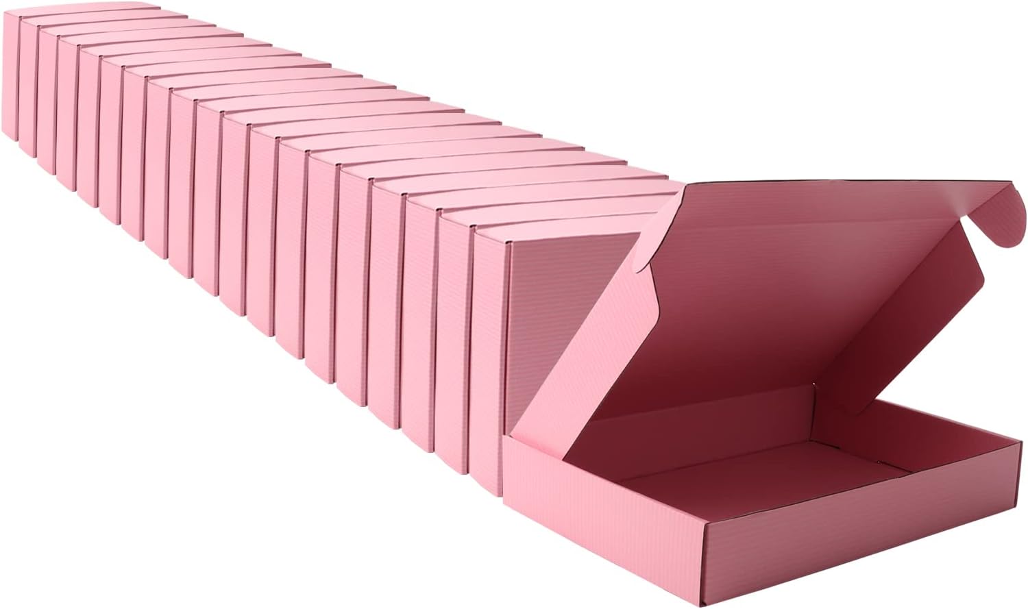 Pink Corrugated Cardboard Shipping Box with Lids