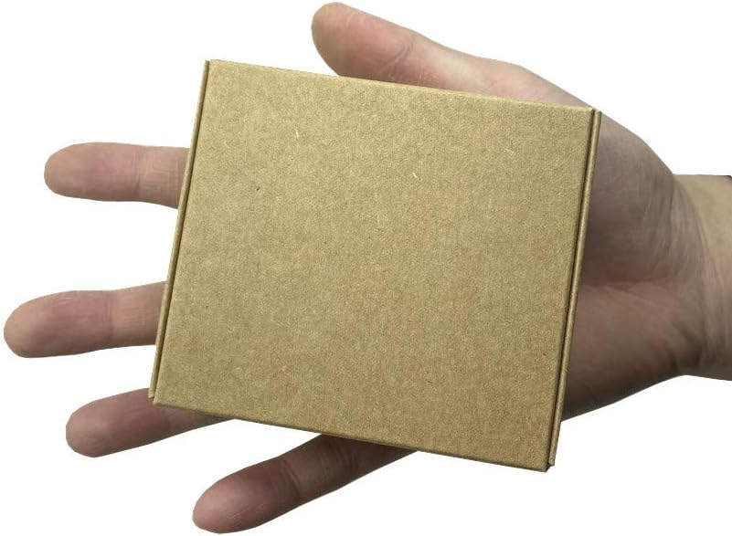 FERENLI 20Pcs Brown Kraft Paper Boxes for Crafts and Gifts