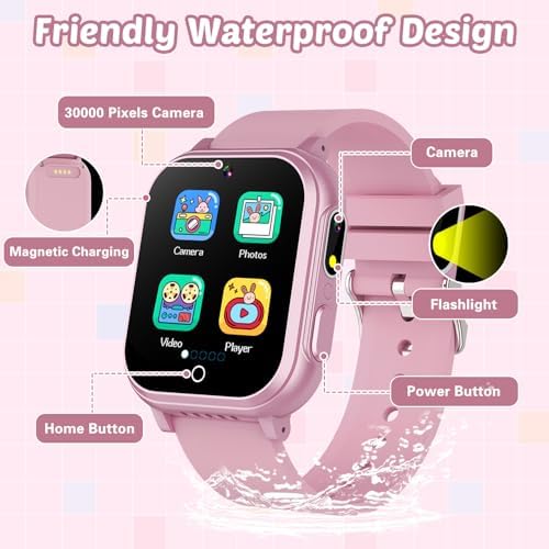 Waterproof Smart Watch for Kids with 32 Games