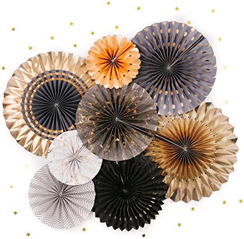 PapaKit Origami Wall Decor Set 8 Round Paper Fans