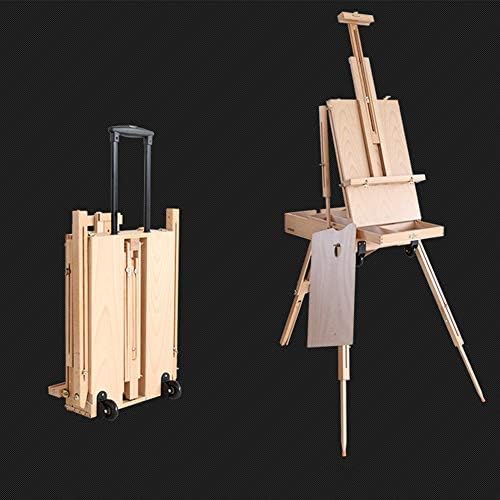 Red Universal Wheel Folding Easel with Storage