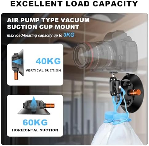 COMAN 45 In Suction Cup Camera Mount with Ball Head Magic Arm