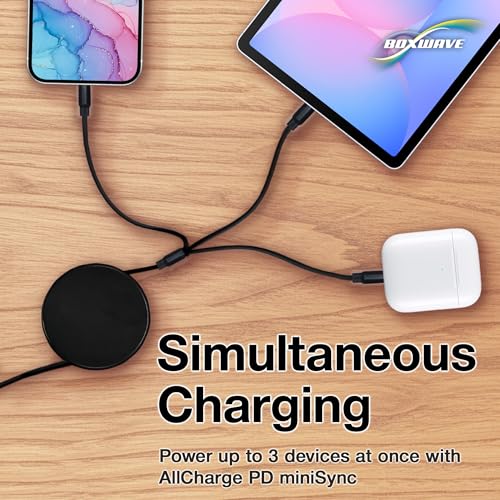 BoxWave Retractable USB Cable for OnLyee CR1024 Alarm Clock