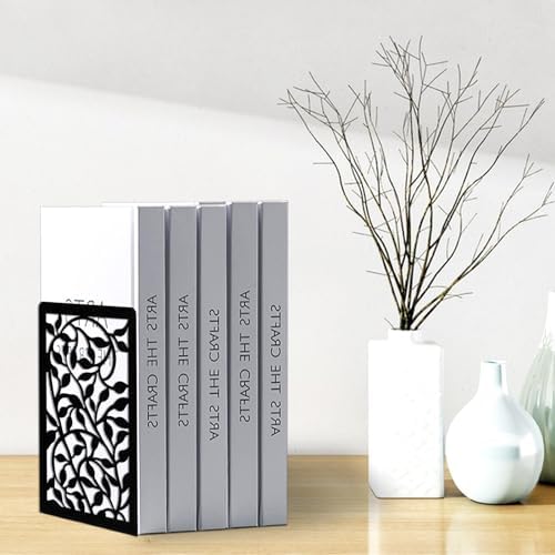 1 Pair Metal Bookends with Tree Design for Heavy Books