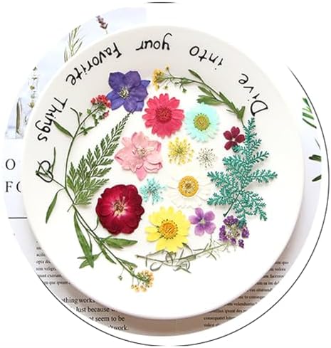TopFunny 40 Pcs Resin Dried Flowers for DIY Art Crafts