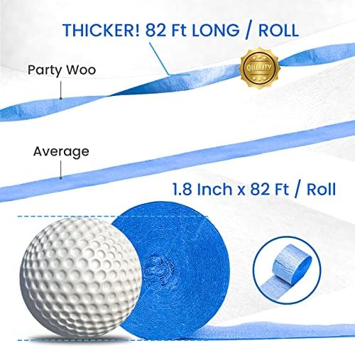 PartyWoo Crepe Paper Streamers 6 Rolls 492ft