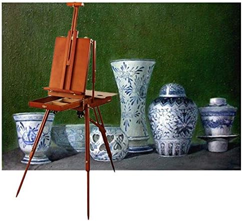 Red Universal Wheel Folding Easel with Storage