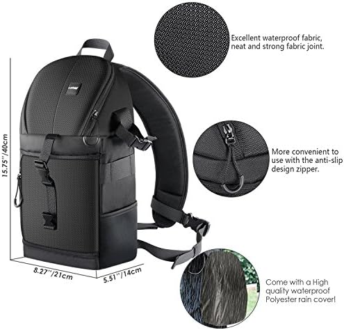 Neewer Professional DSLR Camera Case Sling Backpack with Waterproof Interior