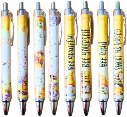 8PCS Bee Themed Ballpoint Pens Set