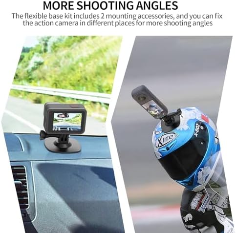 Flexible Adhesive Helmet Mount for Insta360 and GoPro Cameras 3 PCS