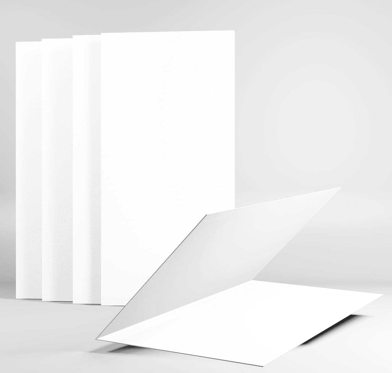 4x6 Plain White Folding Tent Cards Set of 50