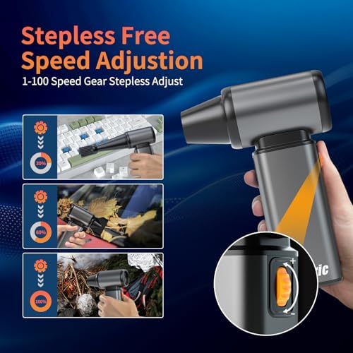 Synric Cordless Air Duster with Stepless Speed Control
