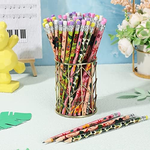 Geyee 36 Pcs Hawaiian Shark Themed Pencils