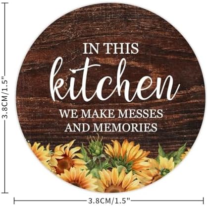 3 Inch Round Label Stickers 100pcs for Kitchen Quotes Seals