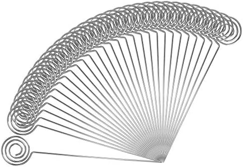 Round Shape Wire Clip Memo Holder 30 Pack Silver