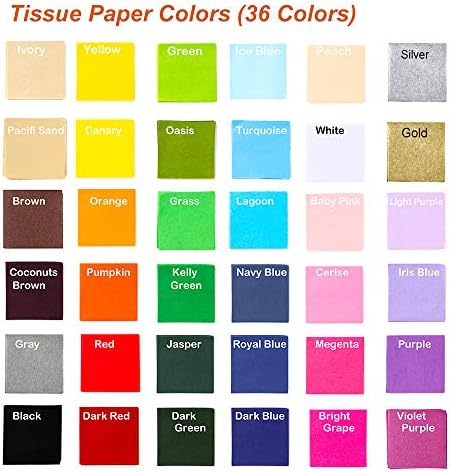 Exquiss 360 Sheets A4 Tissue Paper 36 Colors