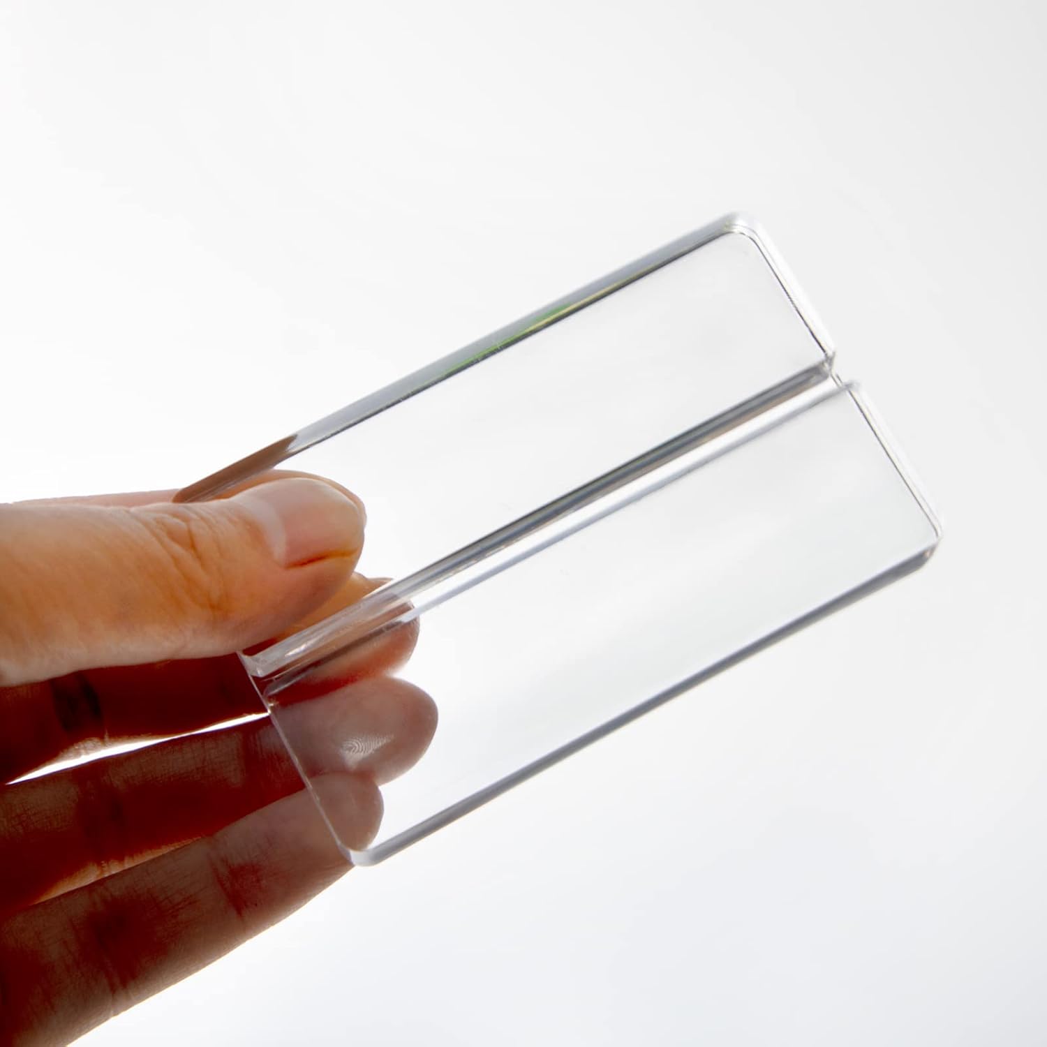 Acrylic Place Card Holder - 3 Inch Clear Table Number Display Stand 10 Pack