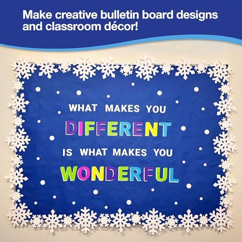 80 Pieces Snowflake Paper Cutouts with Idea Guide
