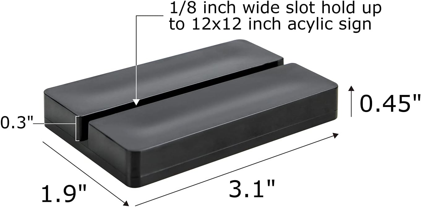 OUTNEE Acrylic Sign Stand Card Holder 10PCS Black