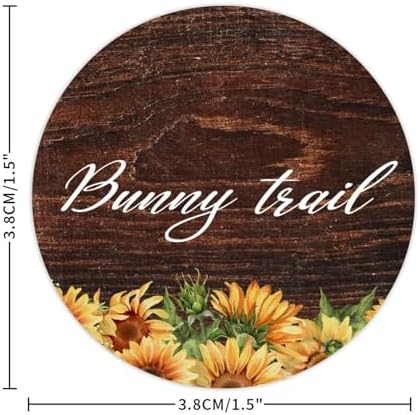 3in Round Label Stickers 100pcs Bunny Trail Quotes Decals