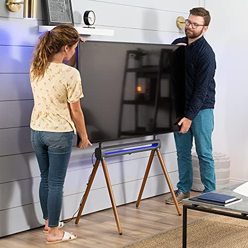 VIVO Artistic Easel TV Stand with RGB Lighting
