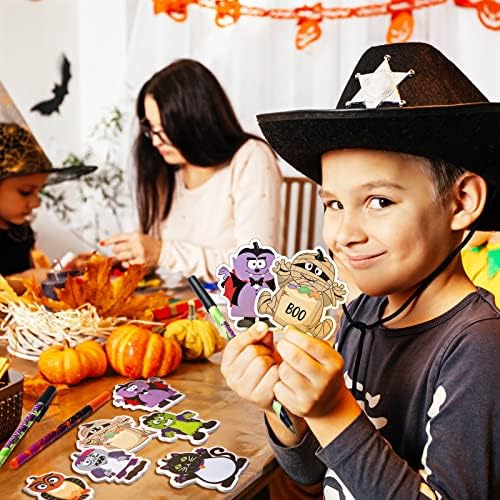 480 Sheets Halloween Sticky Notes Set with 24 Pens