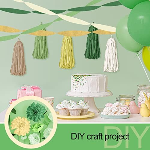 Kisston 10 Rolls Crepe Paper Streamers for Decorations
