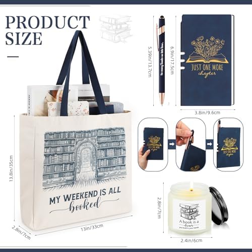 Book Lovers Gifts Set of 5 for Women Blue