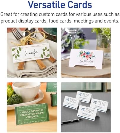 Avery 2-12 x 8-12 Inch Tent Cards with Sure Feed Technology