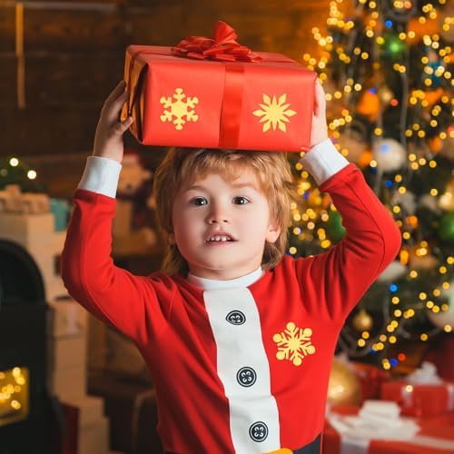 360 Pcs Christmas Envelope Seal Stickers Set Gold Foil Snowflakes
