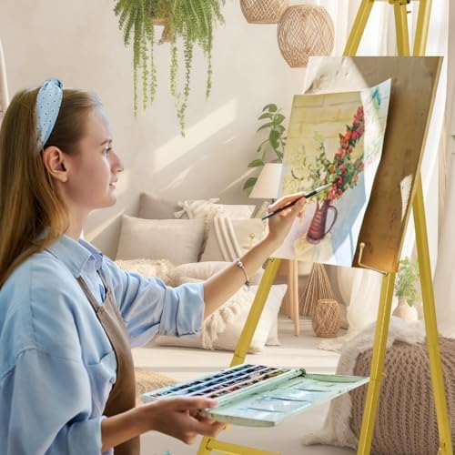 Gold 50 Inch Adjustable Easel Stand for Wedding Sign Display