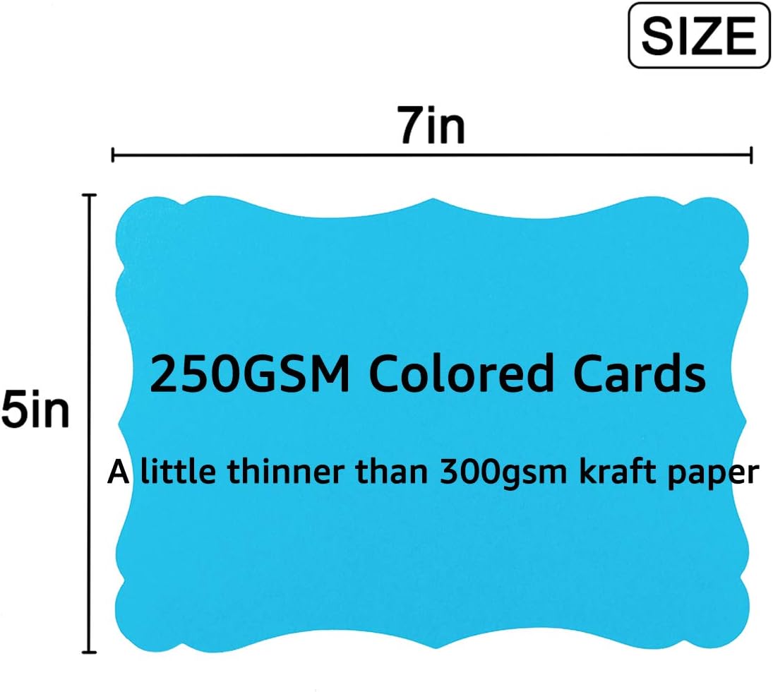 50 Pack Blank Kraft Cards 5x7 Inches for DIY Greeting Cards