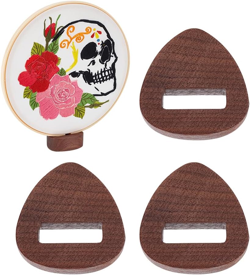 MAGICALCUTDIE Triangle Wood Embroidery Hoop Easel Stand 4Pcs Set
