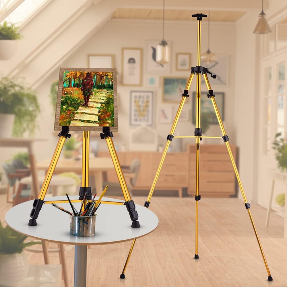 Art Painting Display Easel Stand Aluminum Alloy Adjustable Art Tripod