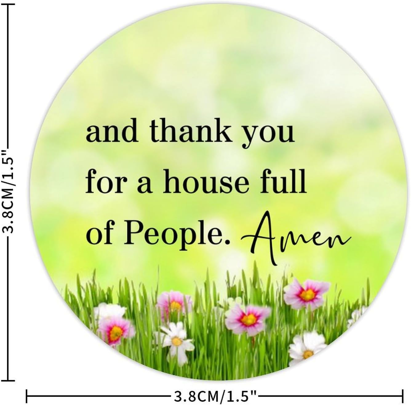 3in Round Label Stickers 100pcs Amen Quotes Seals