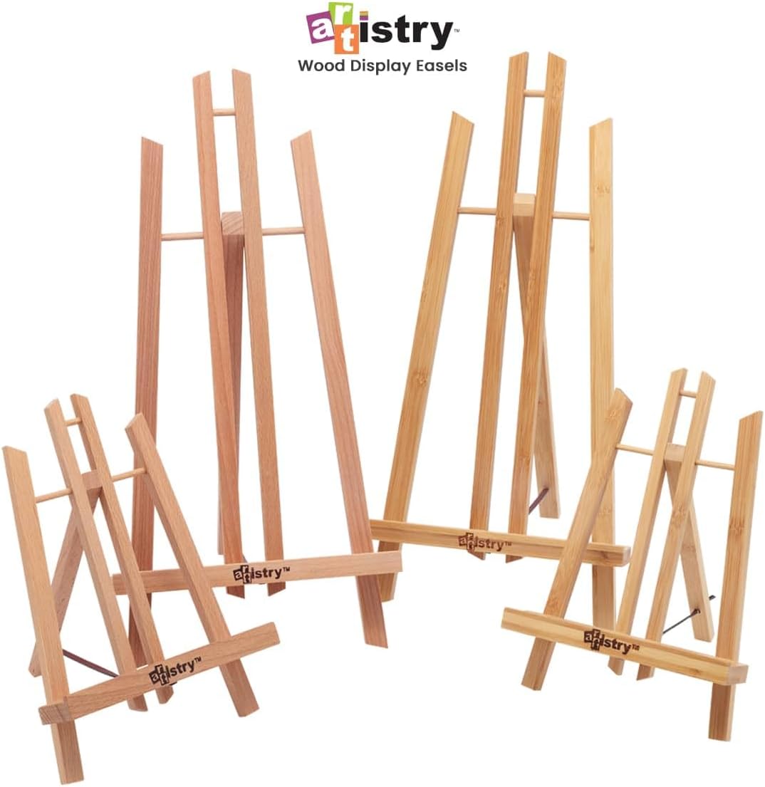 Natural Beechwood Display Easel - Small 75 x 11 Table Top Stand